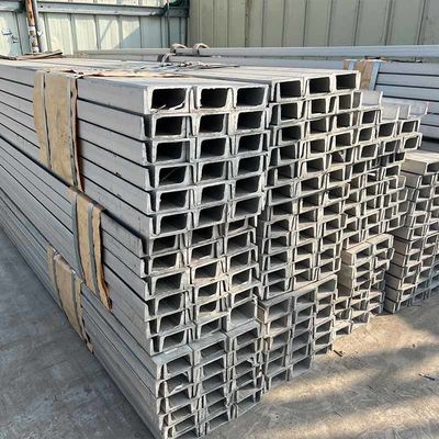 Canais de aço inoxidável 304 de 6 m a 12 m laminados a quente